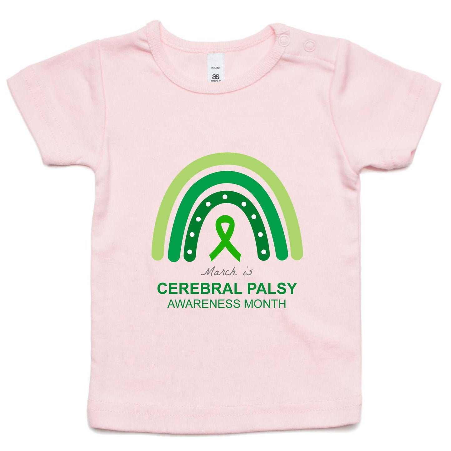 March is Cerebral Palsy Awareness Month (Rainbow) - Infant T-Shirt - Lil Learners