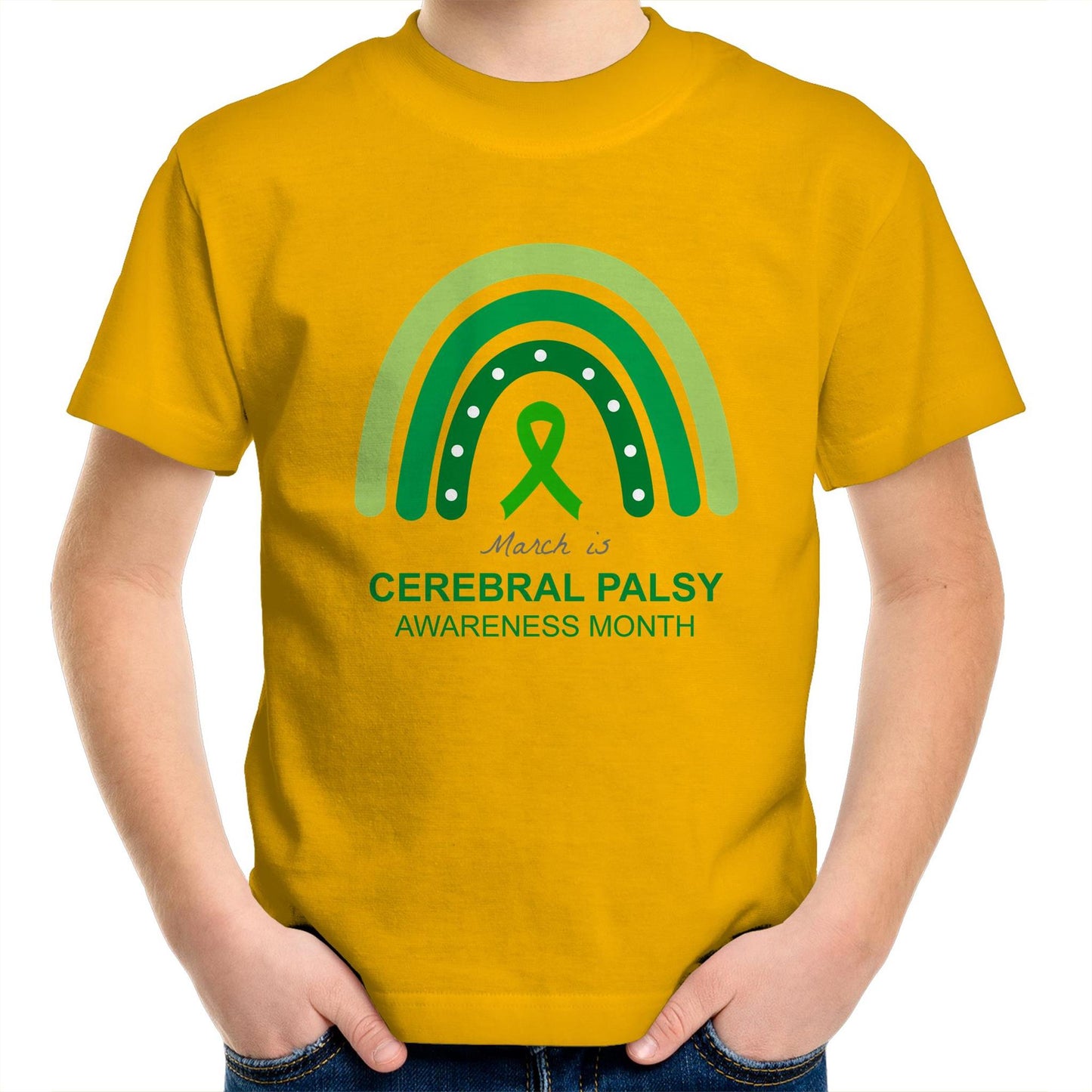 March is Cerebral Palsy Awareness Month (Rainbow) - Kids T-Shirt - Lil Learners