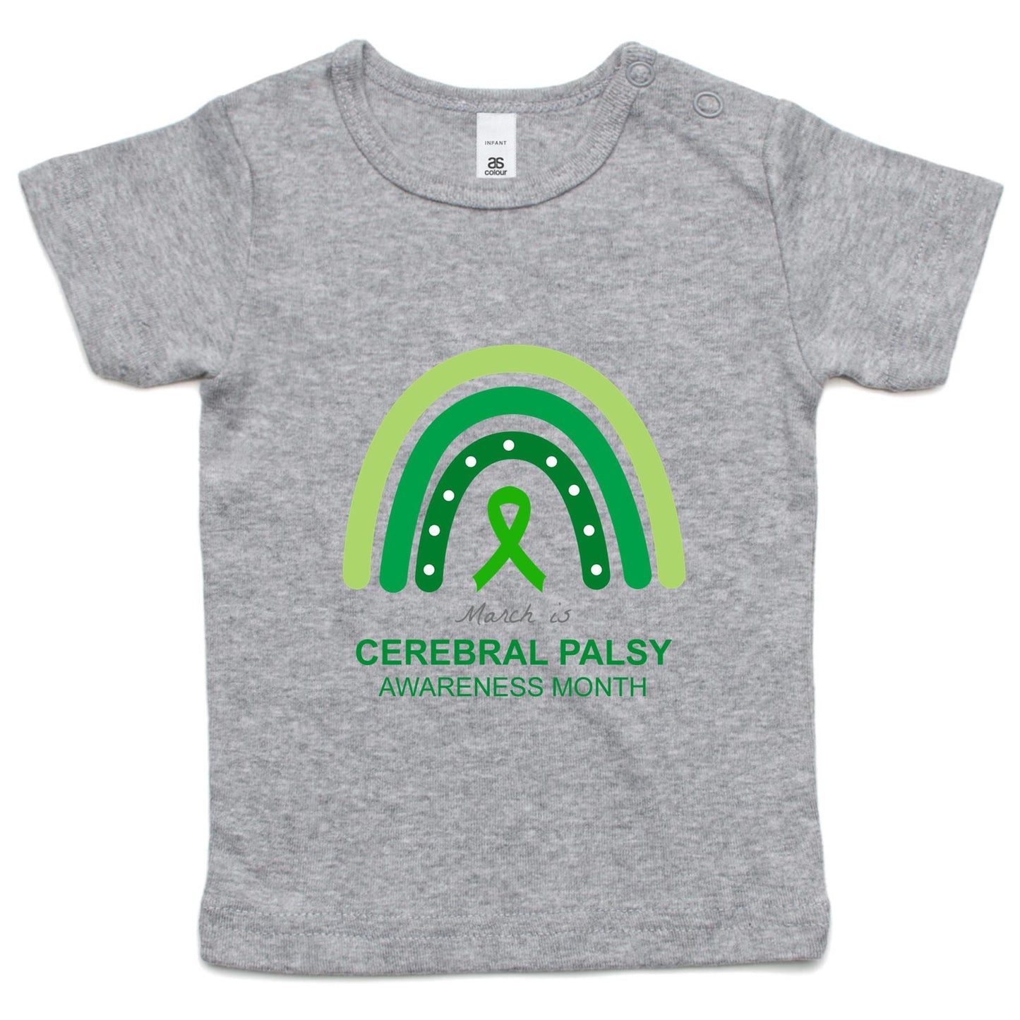 March is Cerebral Palsy Awareness Month (Rainbow) - Infant T-Shirt - Lil Learners