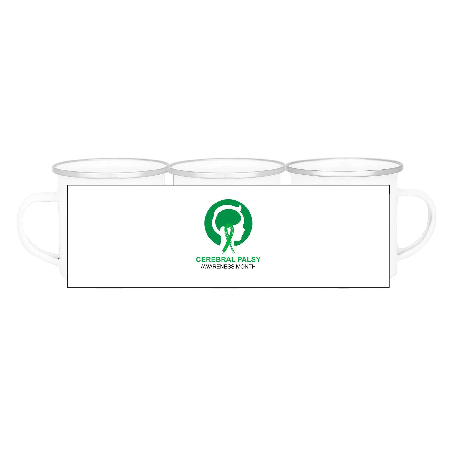 Cerebral Palsy Awareness Month (Head) - 354ml (12oz) Enamel Mug - Lil Learners