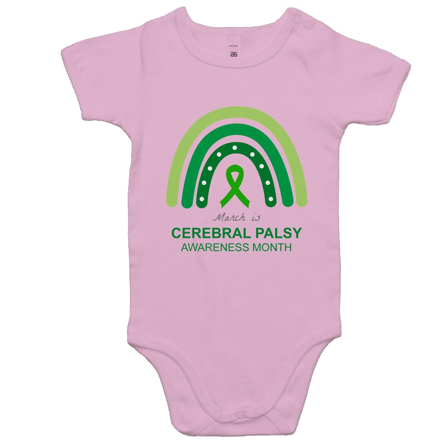 March is Cerebral Palsy Awareness Month (Rainbow) - Baby Onesie Romper - Lil Learners