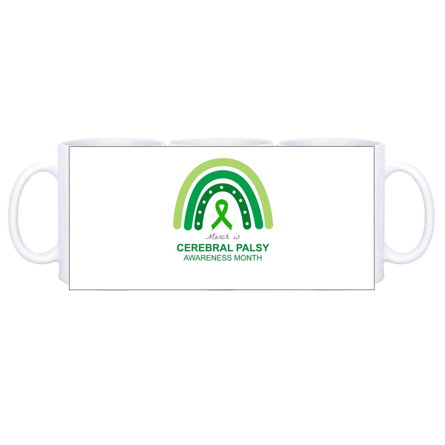 March is Cerebral Palsy Awareness Month (Rainbow) - 325ml (11oz) Ceramic Mug - Lil Learners