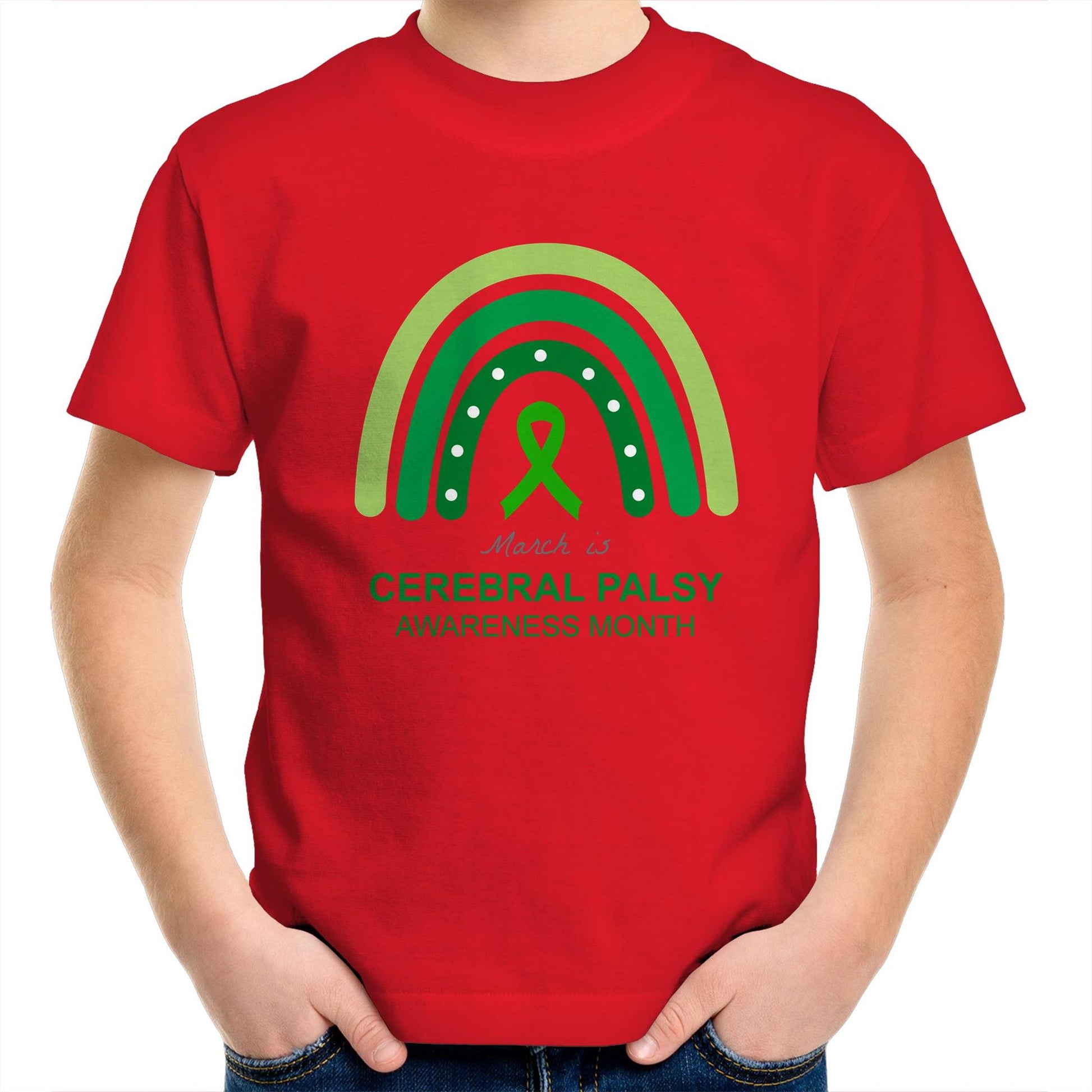 March is Cerebral Palsy Awareness Month (Rainbow) - Kids T-Shirt - Lil Learners