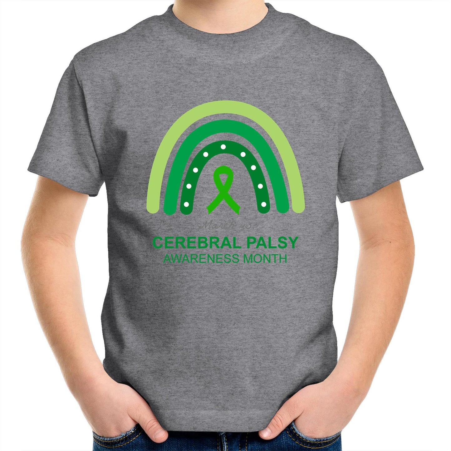 March is Cerebral Palsy Awareness Month (Rainbow) - Kids T-Shirt - Lil Learners