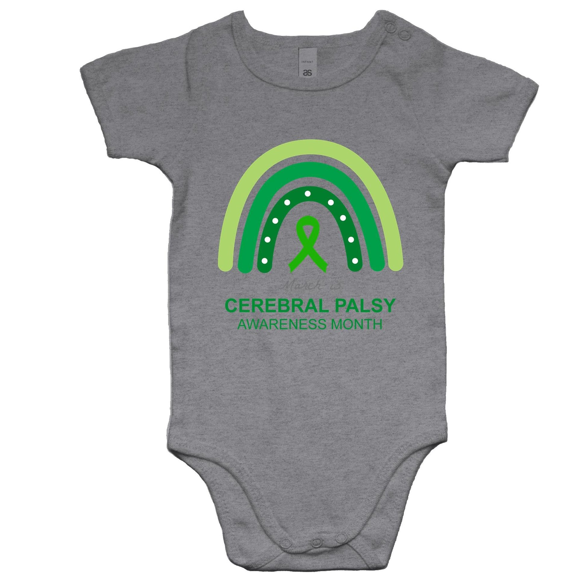 March is Cerebral Palsy Awareness Month (Rainbow) - Baby Onesie Romper - Lil Learners