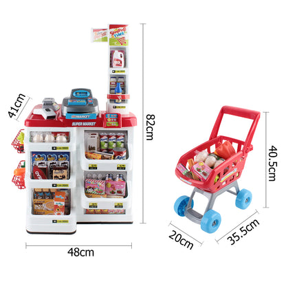 Pretend Role Play Supermarket 24 Piece Playset Cash Register Trolley