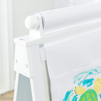 White Deluxe Wood Easel set for kids