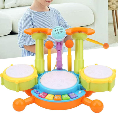 Kids Toy Musical Drum Set Basic Version (Green)