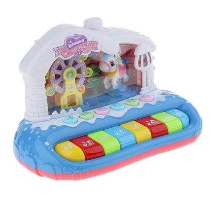 Kids Toy Musical Ferris Wheel Piano Keyboard (Blue)