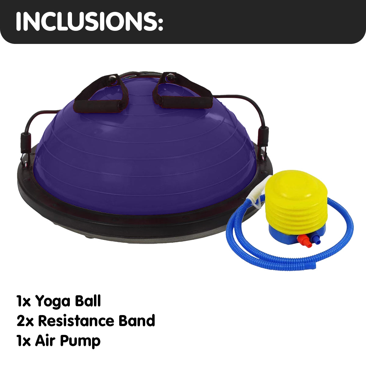 Fitness Yoga Ball Home Gym Workout Balance Trainer Purple