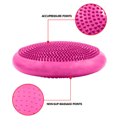 Stability Disc Yoga Home Gym Pilates Balance Trainer - Pink