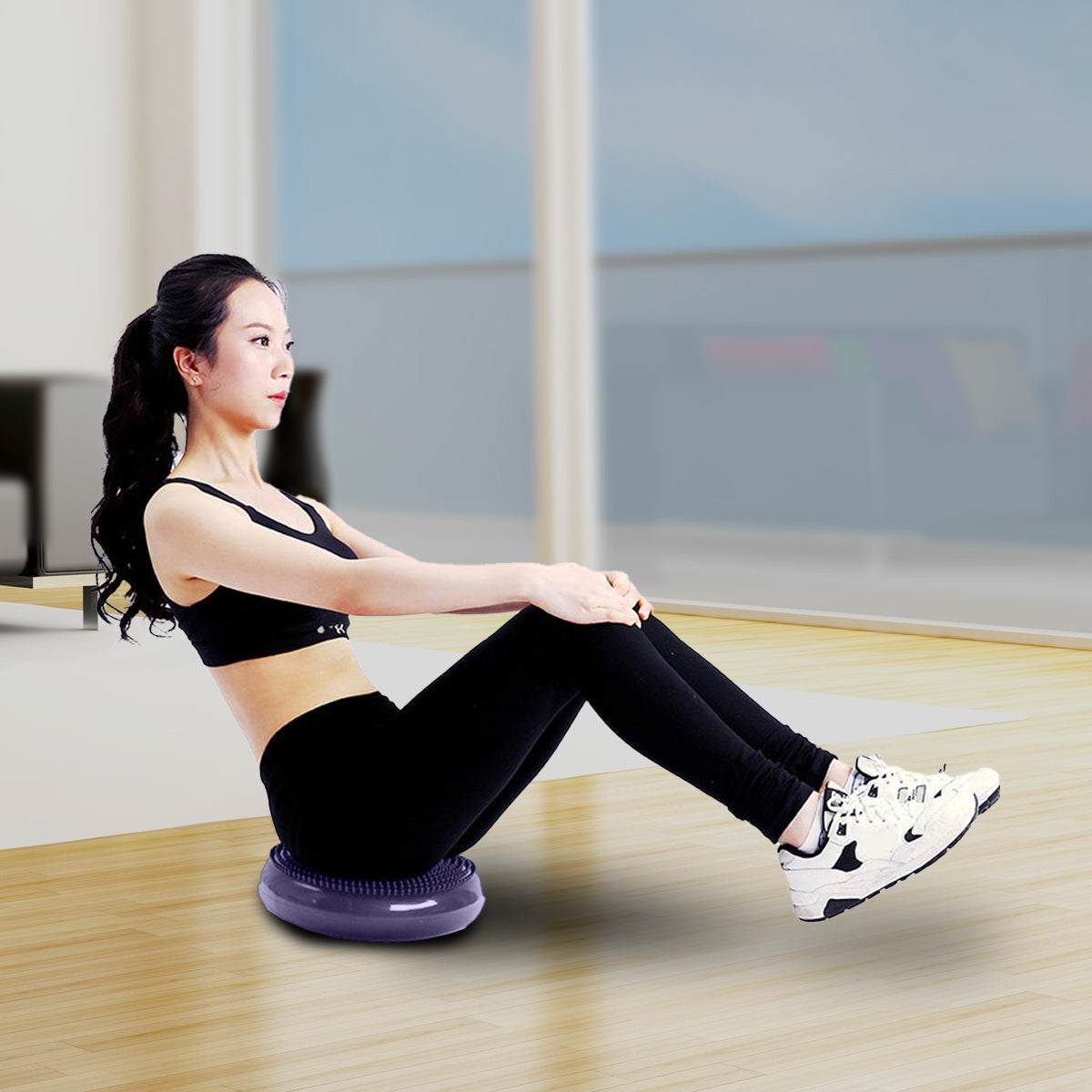 Stability Disc Yoga Home Gym Pilates Balance Trainer - Purple