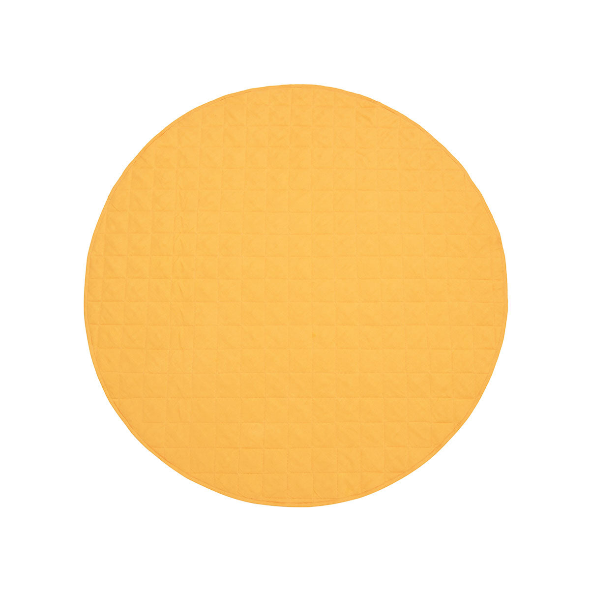 Round Linen Cotton Baby Play Mat Marigold 130cm Diameter