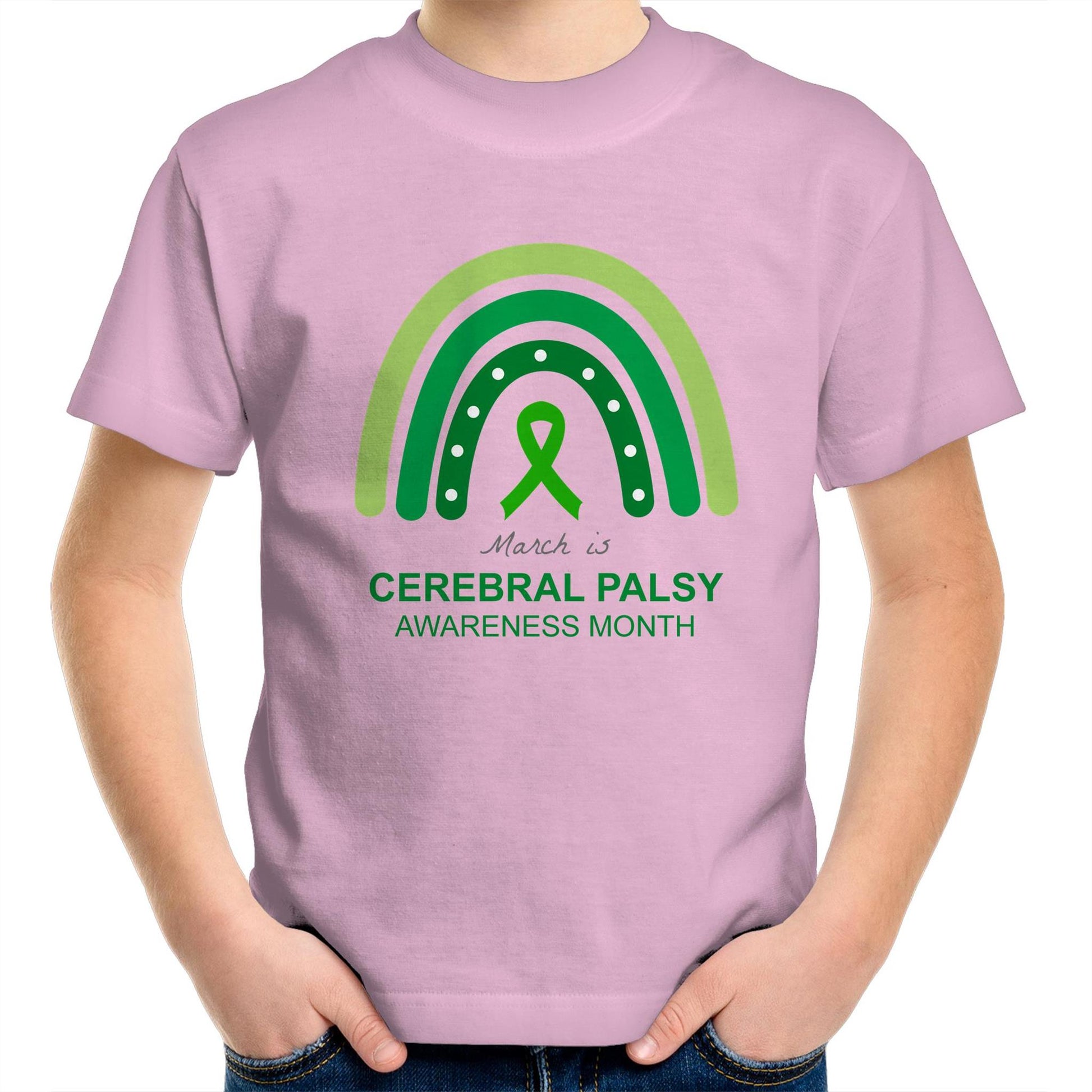 March is Cerebral Palsy Awareness Month (Rainbow) - Kids T-Shirt - Lil Learners