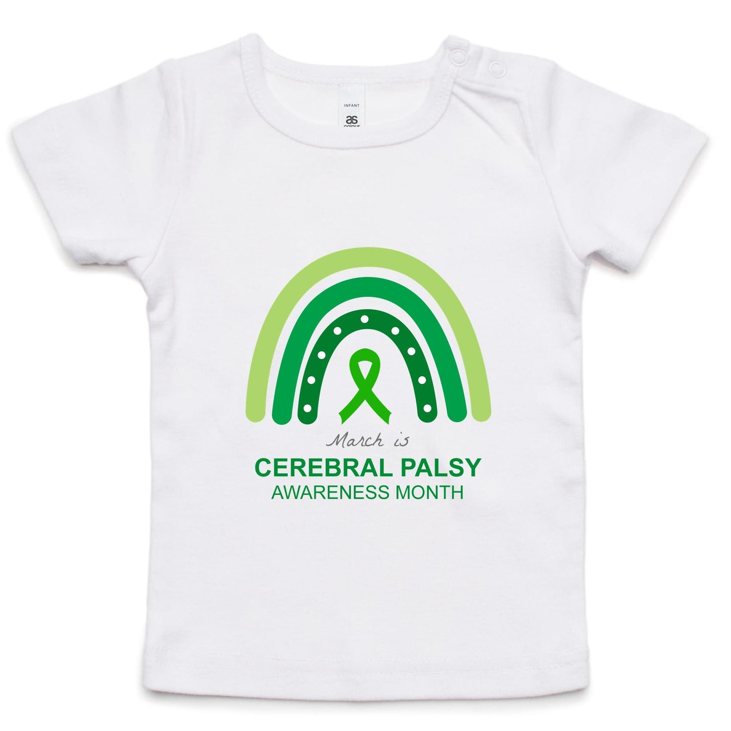 March is Cerebral Palsy Awareness Month (Rainbow) - Infant T-Shirt - Lil Learners