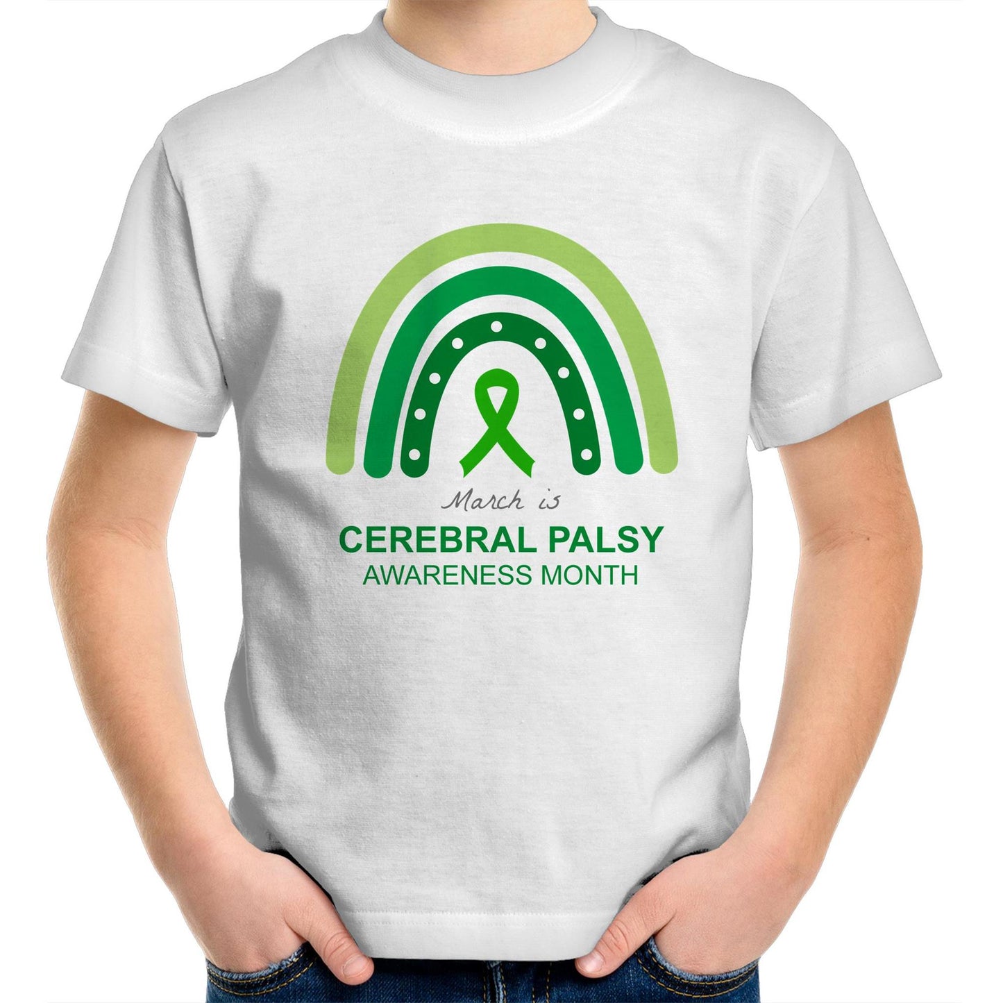 March is Cerebral Palsy Awareness Month (Rainbow) - Kids T-Shirt - Lil Learners