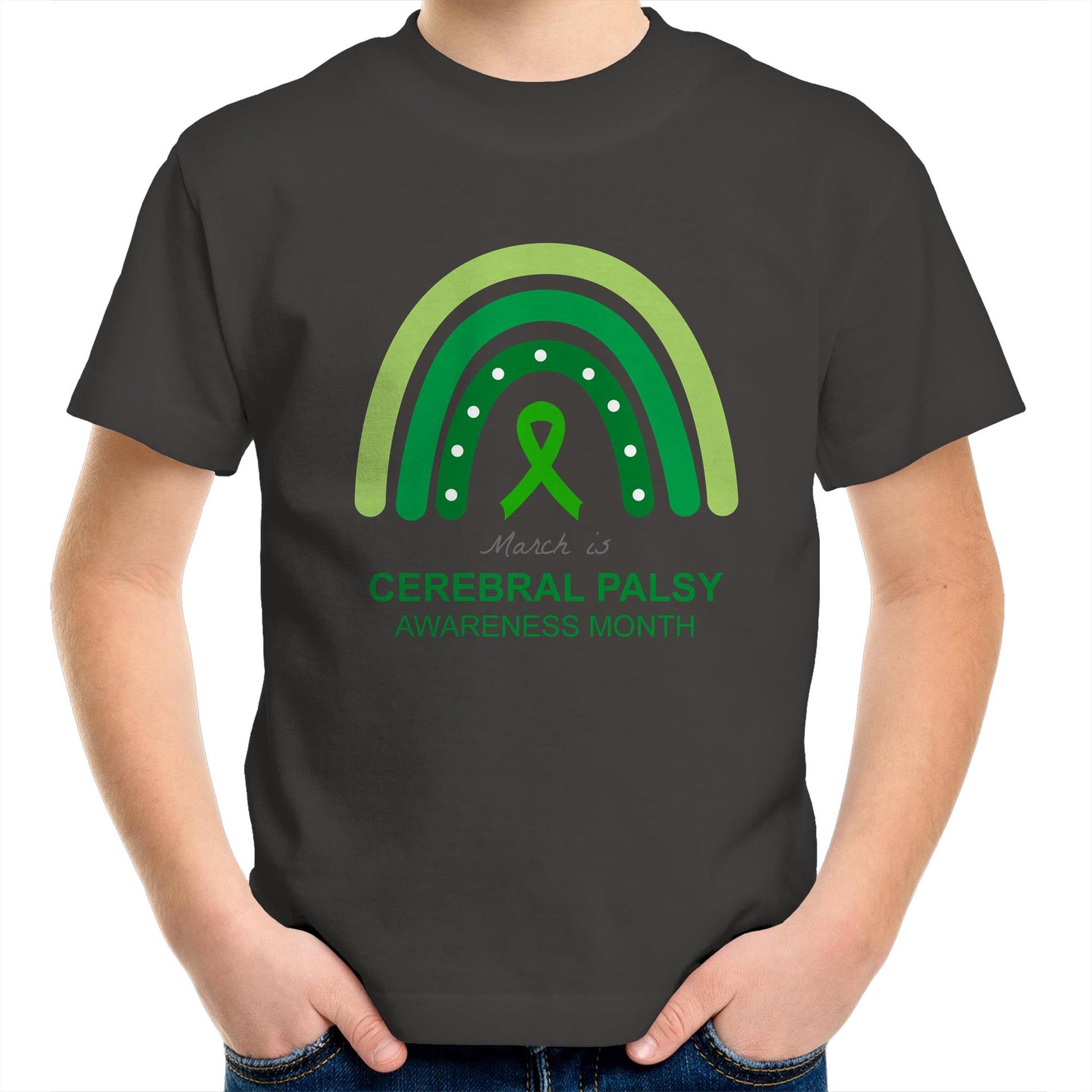 March is Cerebral Palsy Awareness Month (Rainbow) - Kids T-Shirt - Lil Learners