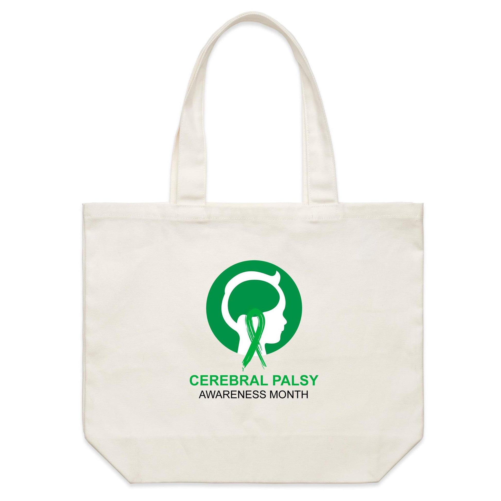 Cerebral Palsy Awareness Month (Head) - Shoulder Canvas Tote Bag - Lil Learners