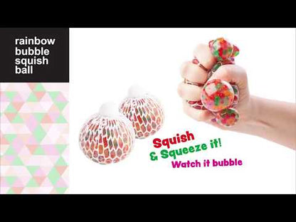 Rainbow Bubble Squish Ball