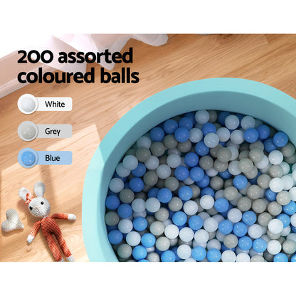 Kids Ball Pit 90x30cm Ocean Foam Play Pool Barrier Toys Children Blue - Lil Learners