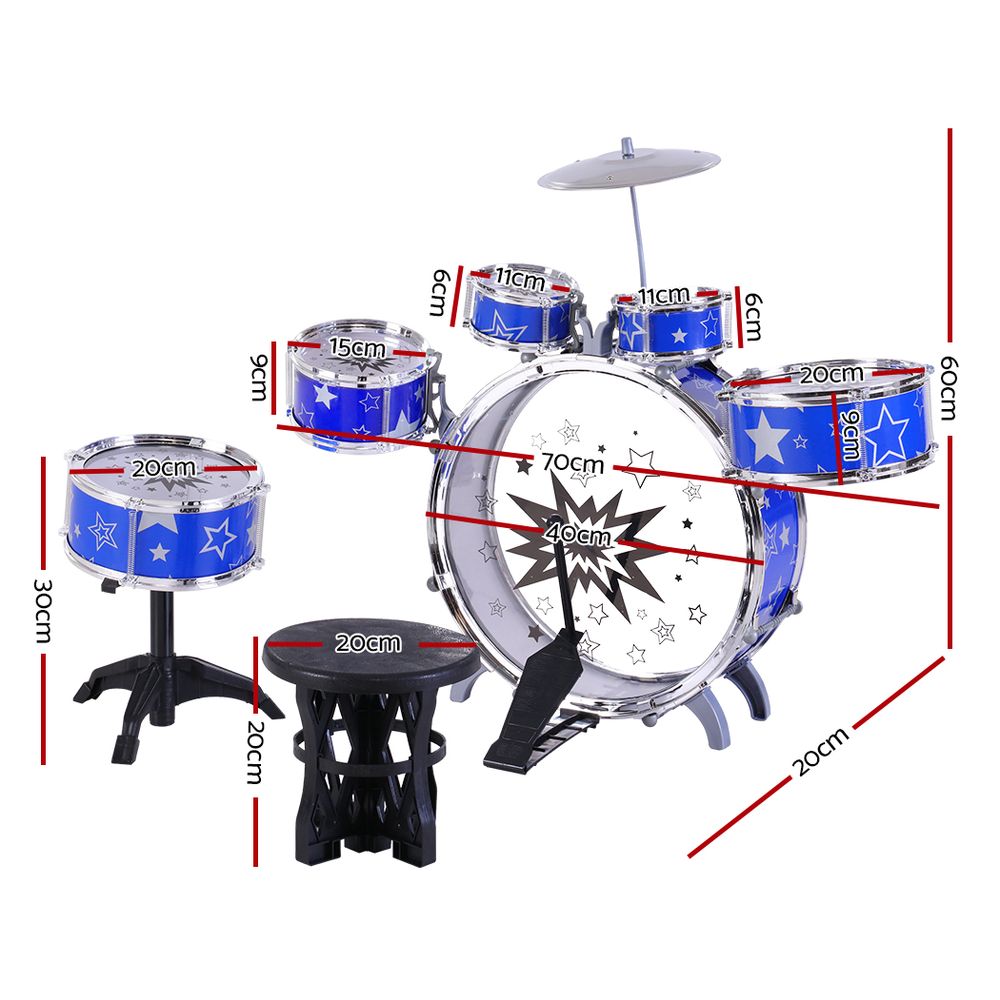 11 Piece Kids Drum Set - Lil Learners