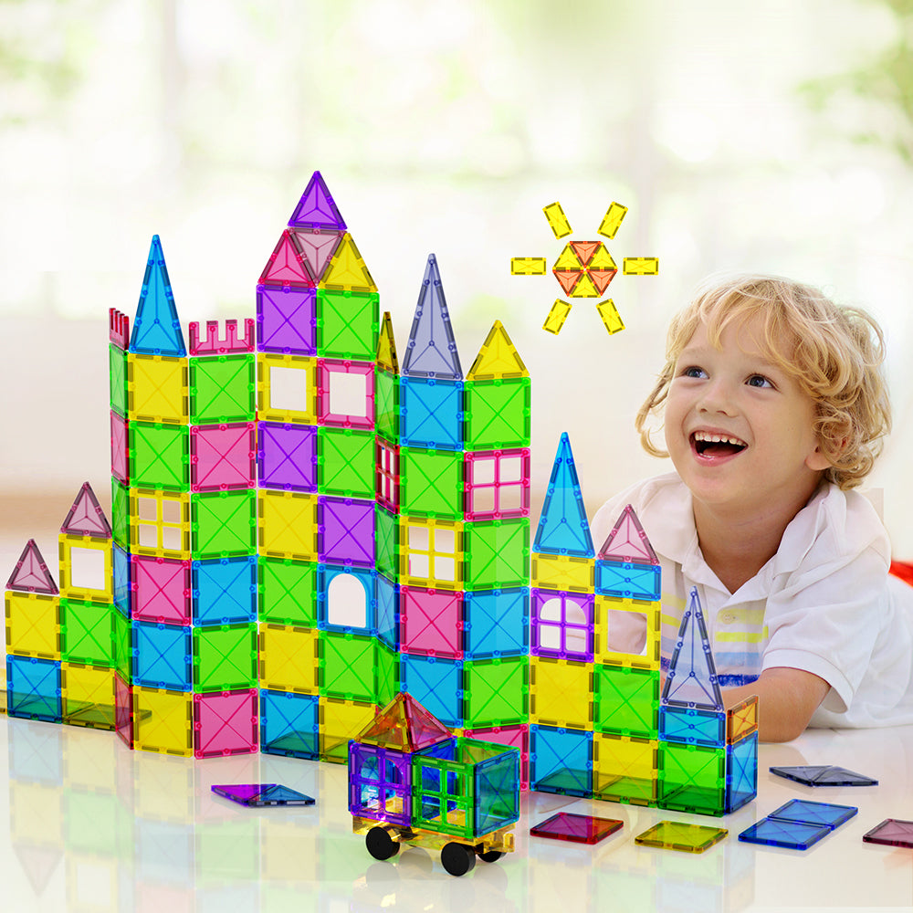 100pcs Kids Magnetic Tiles Blocks Building Educational Toys Children Gift - Lil Learners