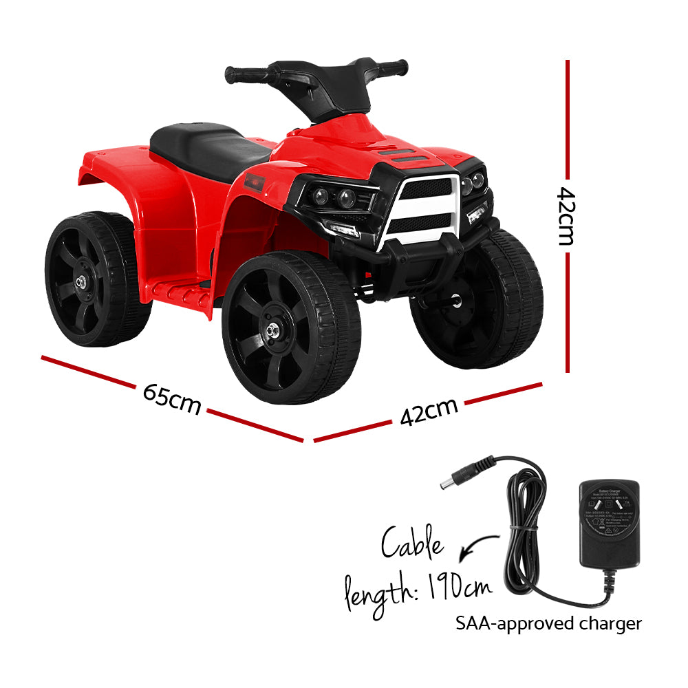 Kids Ride On ATV Quad Motorbike Car 4 Wheeler Electric Toys Battery Red - Lil Learners