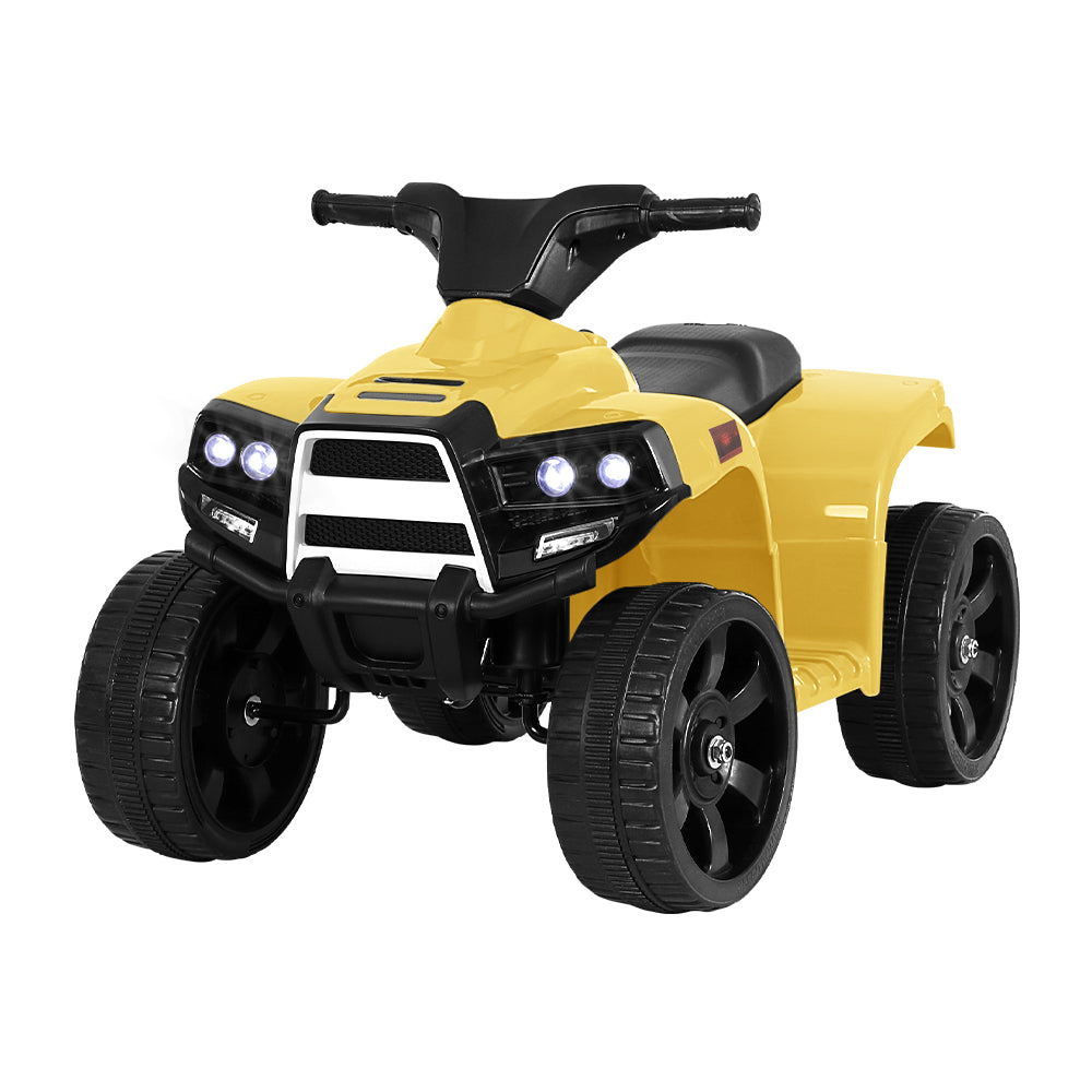 Kids Ride On ATV Quad Motorbike Car 4 Wheeler Electric Toys Battery Yellow - Lil Learners