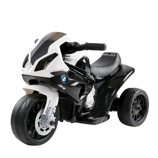 Kids Electric Ride On Car Police Motorcycle Motorbike BMW Licensed S1000RR Black - Lil Learners