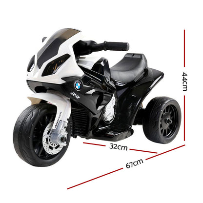 Kids Electric Ride On Car Police Motorcycle Motorbike BMW Licensed S1000RR Black - Lil Learners