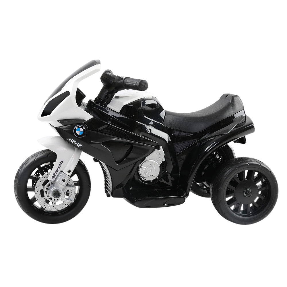 Kids Electric Ride On Car Police Motorcycle Motorbike BMW Licensed S1000RR Black - Lil Learners