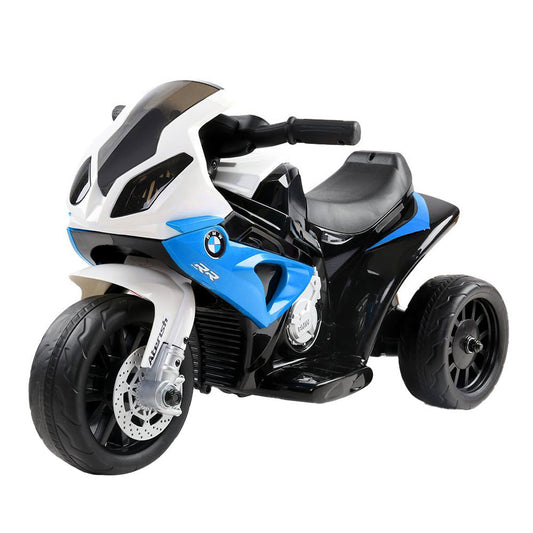 Kids Electric Ride On Car Police Motorcycle Motorbike BMW Licensed S1000RR Blue - Lil Learners