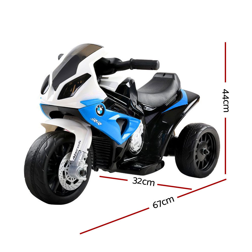 Kids Electric Ride On Car Police Motorcycle Motorbike BMW Licensed S1000RR Blue - Lil Learners