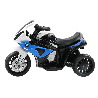 Kids Electric Ride On Car Police Motorcycle Motorbike BMW Licensed S1000RR Blue - Lil Learners