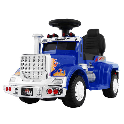 Kids Electric Ride On Car Truck Motorcycle Motorbike Toy Cars 6V Blue - Lil Learners