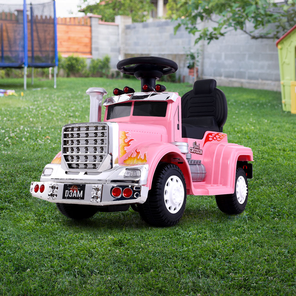 Kids Electric Ride On Car Truck Motorcycle Motorbike Toy Cars 6V Pink - Lil Learners