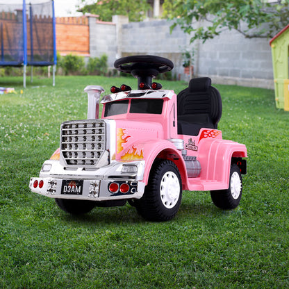 Kids Electric Ride On Car Truck Motorcycle Motorbike Toy Cars 6V Pink - Lil Learners