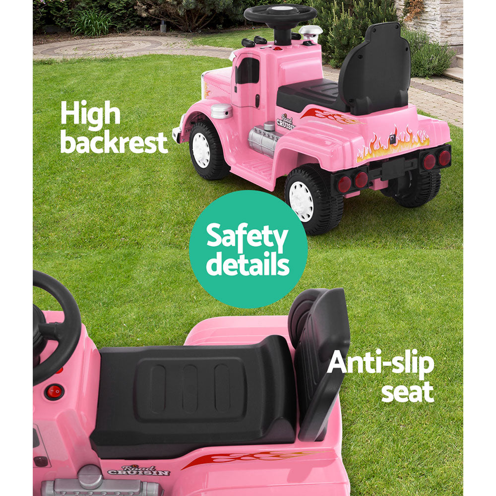 Kids Electric Ride On Car Truck Motorcycle Motorbike Toy Cars 6V Pink - Lil Learners