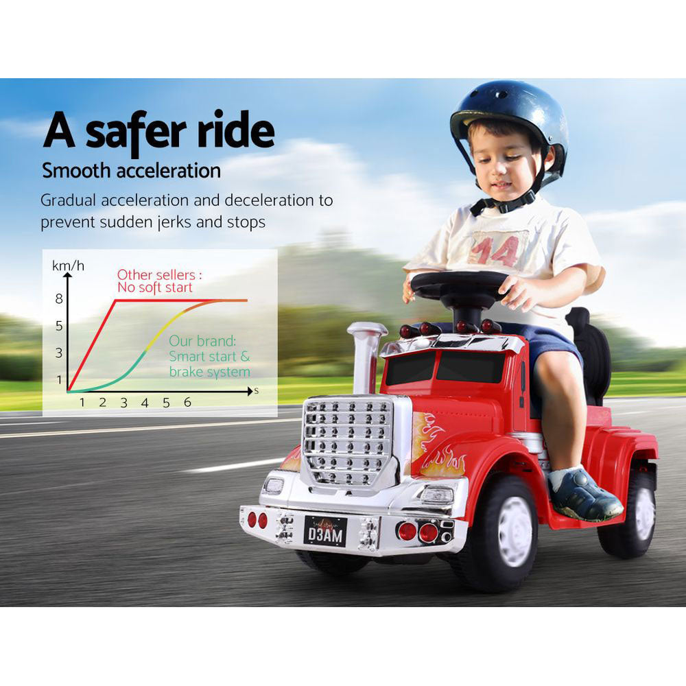 Kids Electric Ride On Car Truck Motorcycle Motorbike Toy Cars 6V Red - Lil Learners