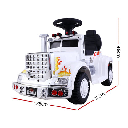 Kids Electric Ride On Car Truck Motorcycle Motorbike Toy Cars 6V White - Lil Learners