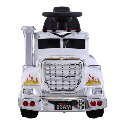 Kids Electric Ride On Car Truck Motorcycle Motorbike Toy Cars 6V White - Lil Learners