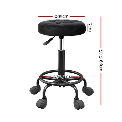 Therapy Stool Round Swivel Chairs Diamond Black - Lil Learners