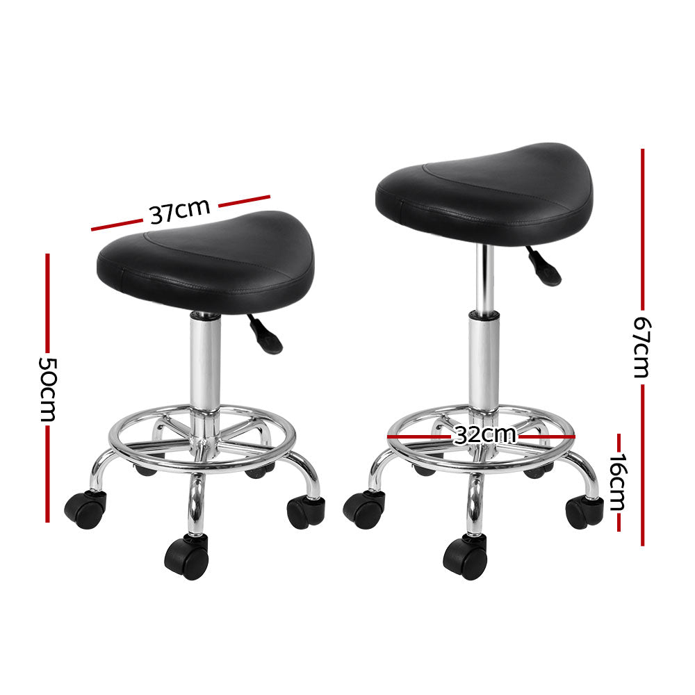 Therapy Stool Saddle Swivel Chair Black - Lil Learners