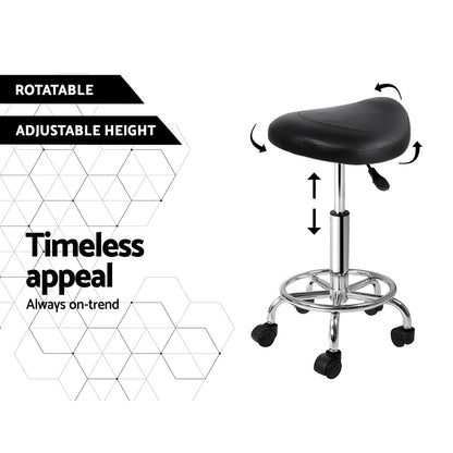 Therapy Stool Saddle Swivel Chair Black - Lil Learners