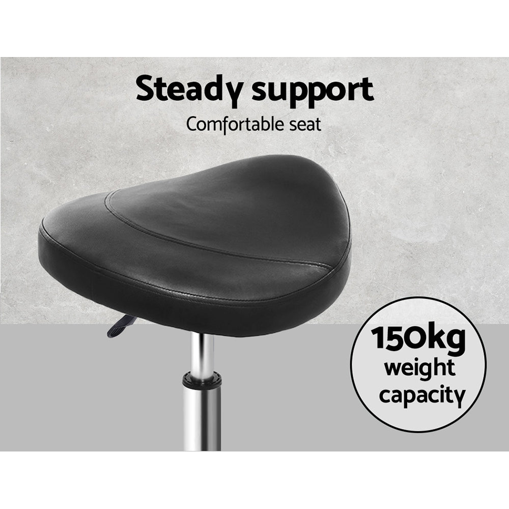 Therapy Stool Saddle Swivel Chair Black - Lil Learners