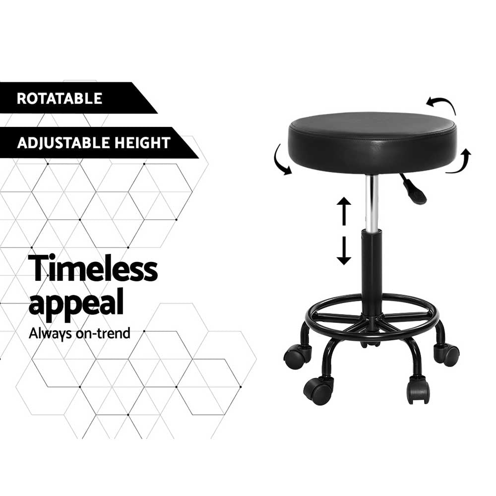 Therapy Stool Round Swivel Chair Black - Lil Learners