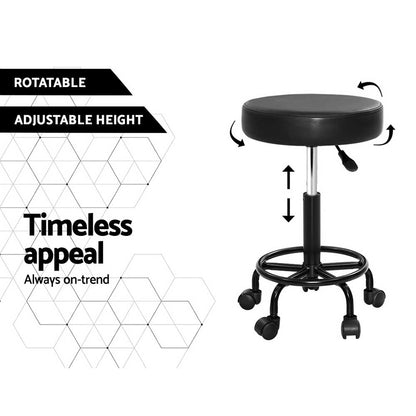 Therapy Stool Round Swivel Chair Black - Lil Learners