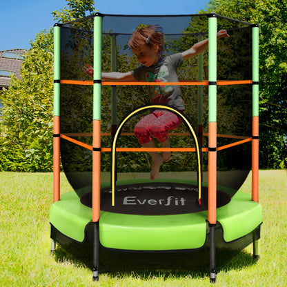 4.5FT Trampoline for Kids w/ Enclosure Safety Net Rebounder Green - Lil Learners