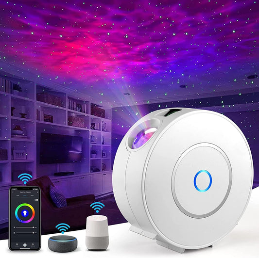 Star Projector Galaxy Light Bedroom connected with Alexa and Google Home - Lil Learners