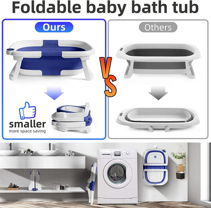 Baby Bath Tub Foldable - Blue White - Lil Learners